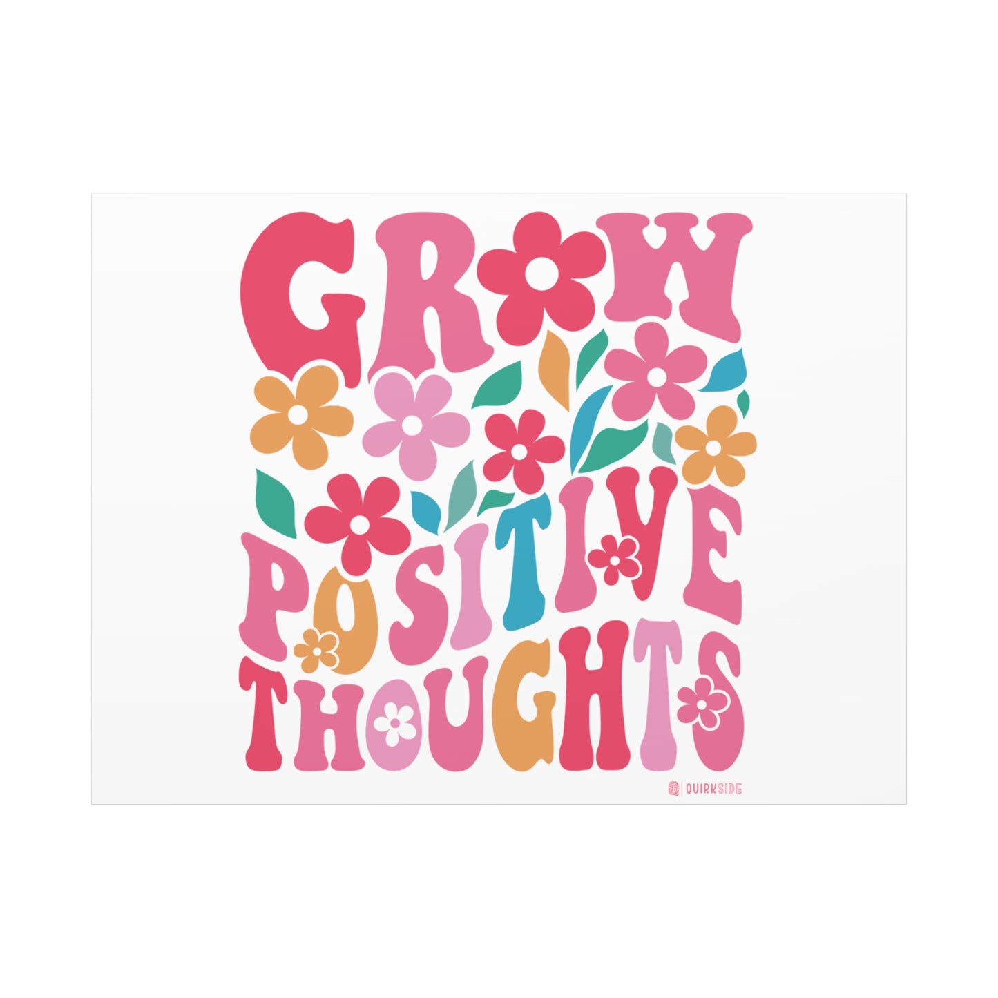 Positive Thoughts Canvas Wall Art, Grow Positive Thoughts Home Decor, Flower Wall Decor, Gift for Encouragement, Motivational Artwork, [...]