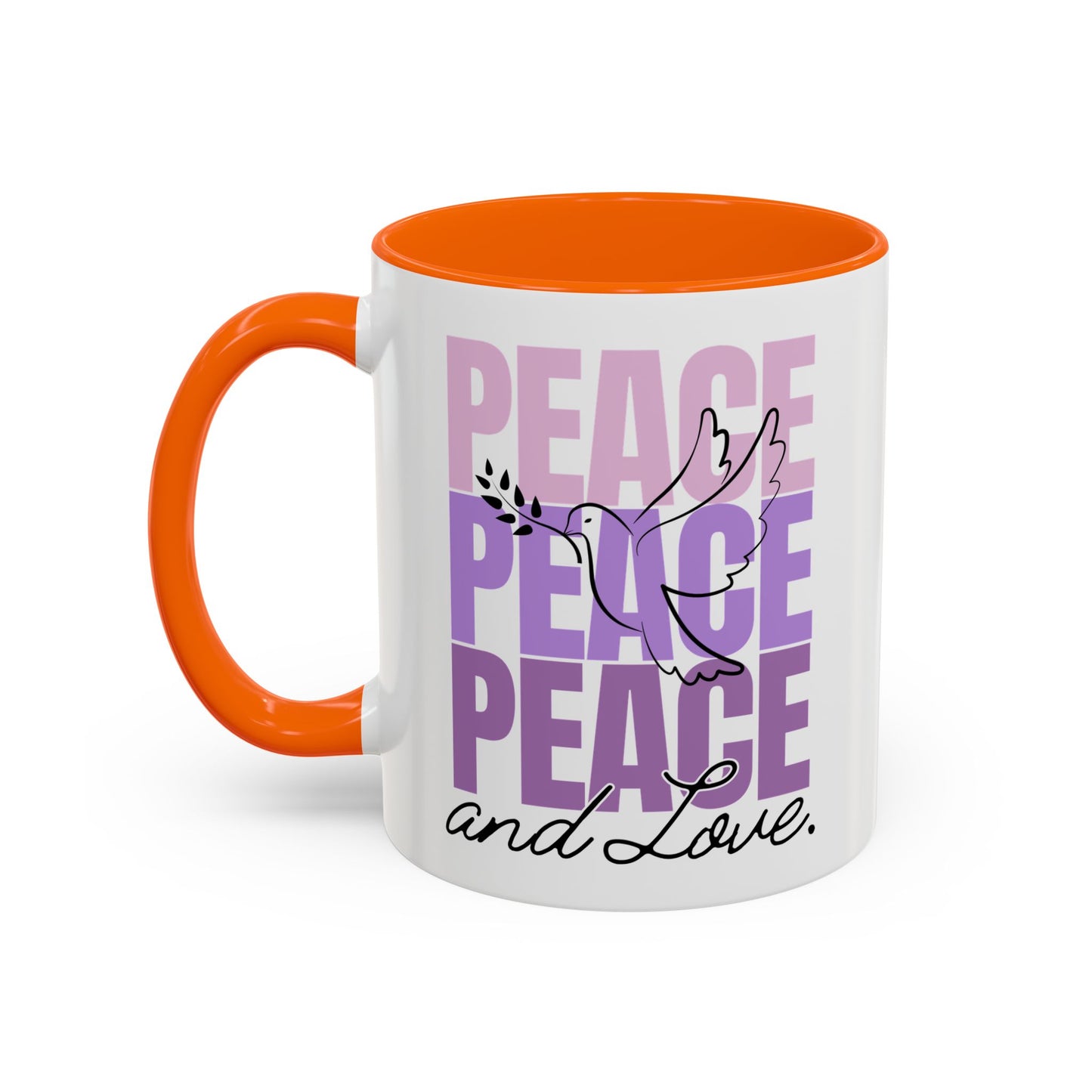Peace and Love Accent Mug