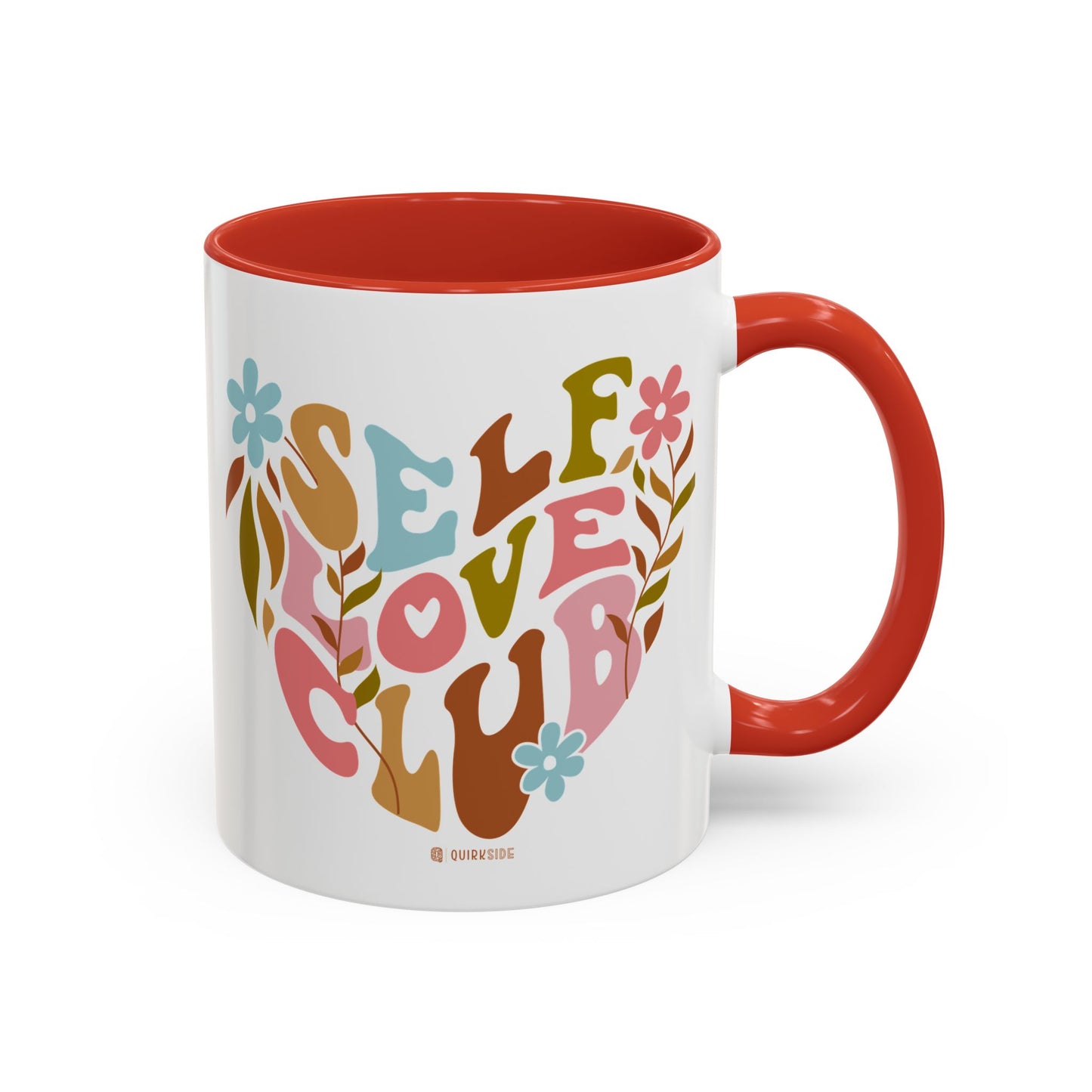 Self Love Club Coffee Mug - Empowering Floral Design, Great for Gifts, Self-Care, Friends, Motivational Mugs
