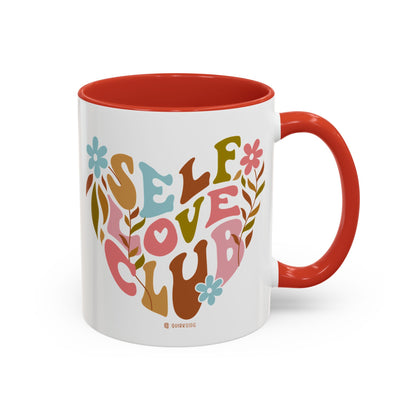 Self Love Club Coffee Mug - Empowering Floral Design, Great for Gifts, Self-Care, Friends, Motivational Mugs