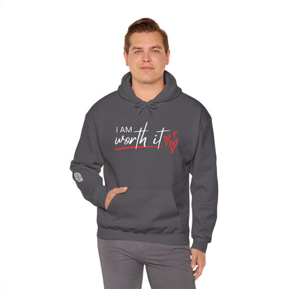 Empowerment Graphic Hoodie, Self Worth Sweatshirt, You Are Worth It Pullover, Inspirational Unisex Hoodie, Motivational Graphic Jumper - Quirkside Creations