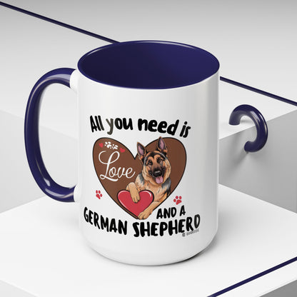 German Shepherd Love Mug | Dog Owner Gift | Coffee Cup | Animal Lover Gift | Pet Lover's Mug | Cute Pet Coffee Mug