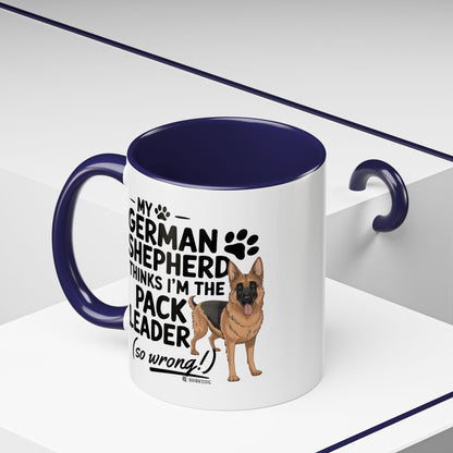 Funny German Shepherd Coffee Mug, Dog Lover Gift, Pet Owner Mug, Pack Leader Humor, 11oz, 15oz