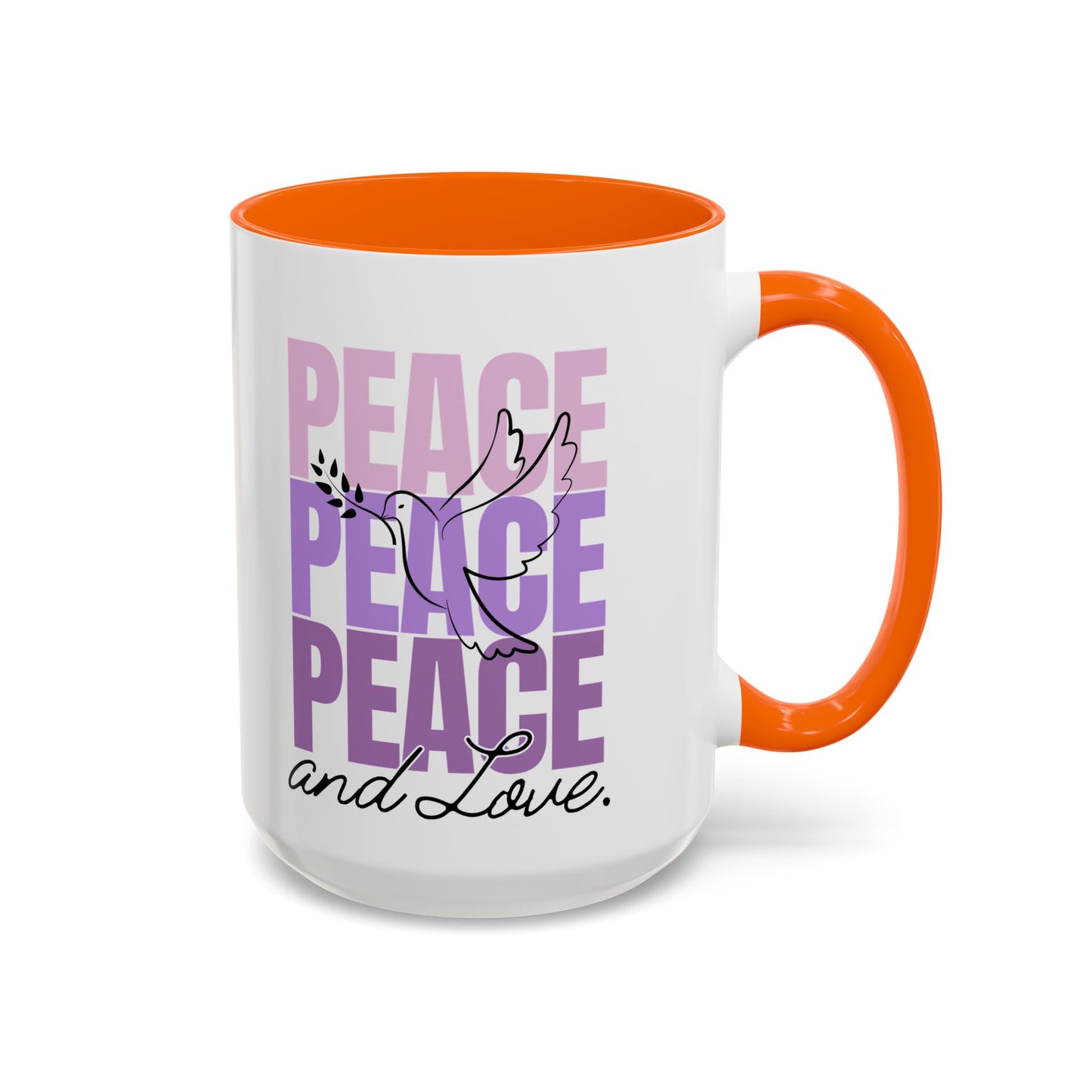 Peace and Love Accent Mug