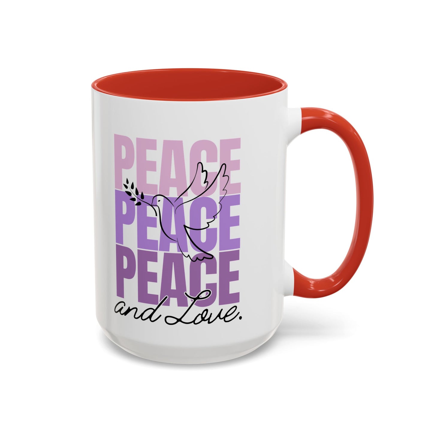 Peace and Love Accent Mug