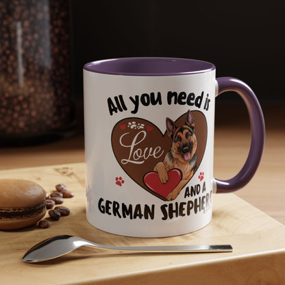 German Shepherd Love Mug | Dog Owner Gift | Coffee Cup | Animal Lover Gift | Pet Lover's Mug | Cute Pet Coffee Mug