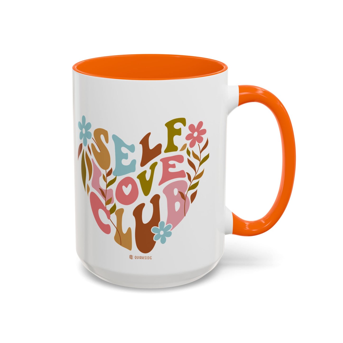 Self Love Club Coffee Mug - Empowering Floral Design, Great for Gifts, Self-Care, Friends, Motivational Mugs