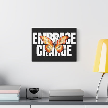 Butterfly Embrace Change Canvas Art, Motivational Wall Decor, Inspirational Gift for Home, Office, Art Print for Transformation