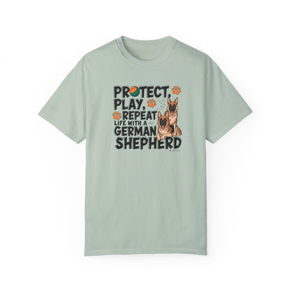 German Shepherd Dog Lover Unisex Garment-Dyed T-shirt, Parent Gift, Funny Dog Tee, Dog Mom Shirt, Gift for Dog Lovers