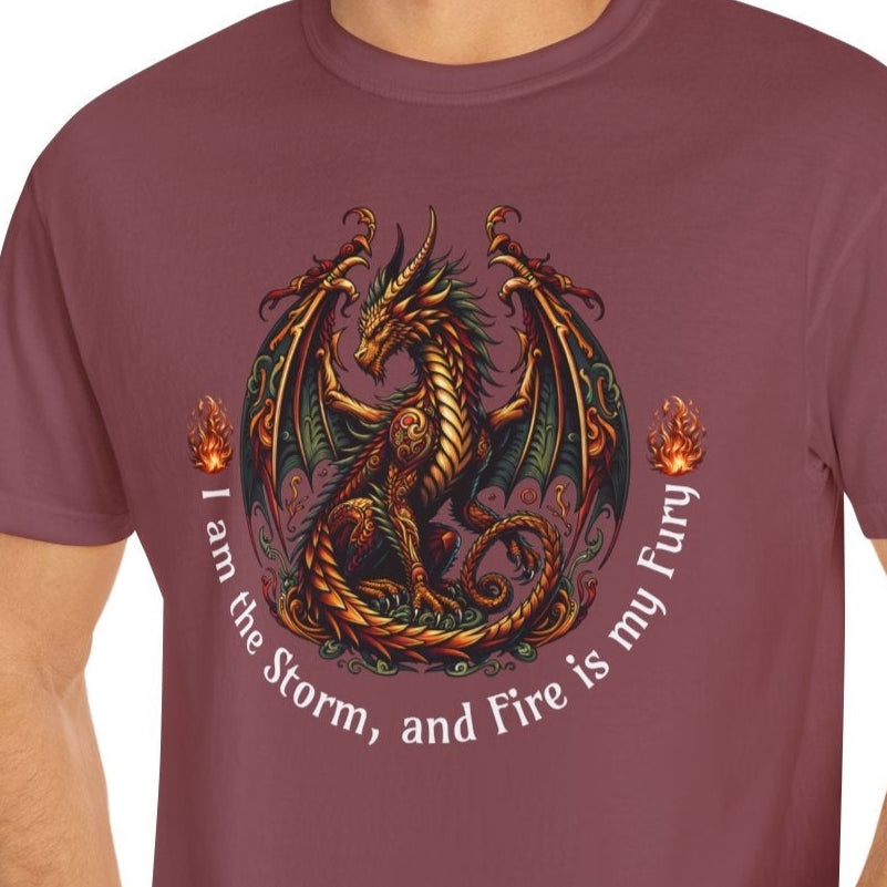 Dragon Power Unisex T-shirt, Magical Inner Strength Statement Tee, Mythical Legend Apparel, Inspirational Dragon Tee, Power of Fire Tee - Quirkside Creations