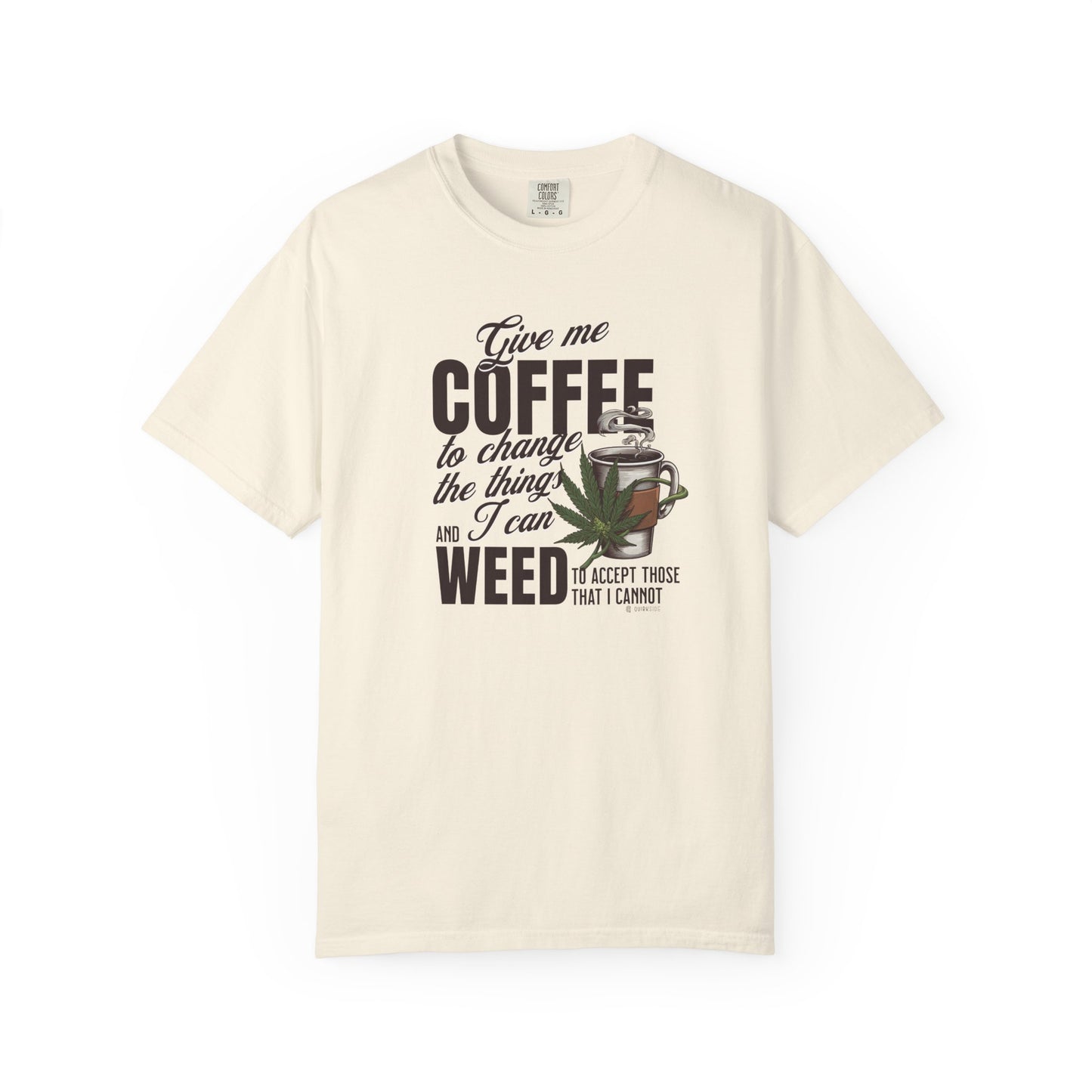 Coffee and Weed Funny Unisex T-shirt, Hilarious Tee for Coffee and Cannabis Lovers, Relaxed Fit Shirt for Daily Wear, Gift for Friends,