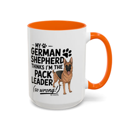 Funny German Shepherd Coffee Mug, Dog Lover Gift, Pet Owner Mug, Pack Leader Humor, 11oz, 15oz