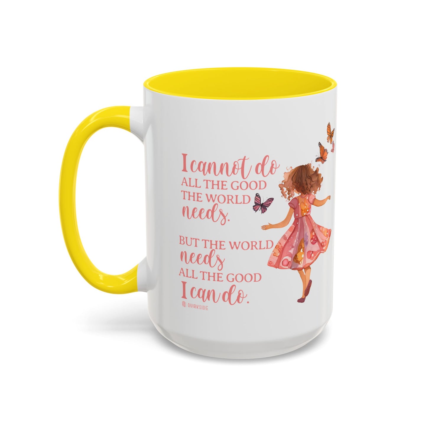 Whimsical Butterfly Accent Coffee Mug, Floral Mug, Gift for Her, Boho Decor, Butterfly Lovers, Inspirational Coffee Cup