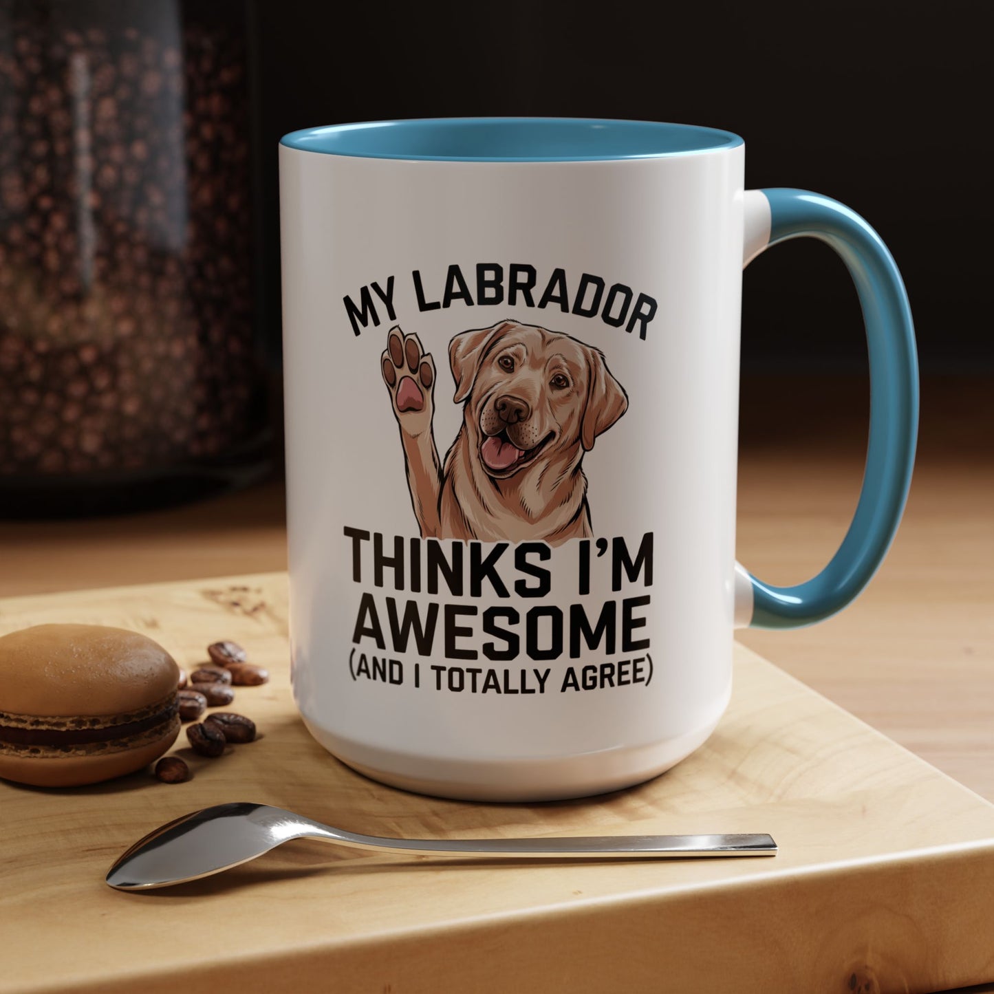 Labrador Coffee Mug – My Labrador Thinks I'm Awesome (Unique Gift for Dog Lovers, Pet Owners, Fun Coffee Cup)