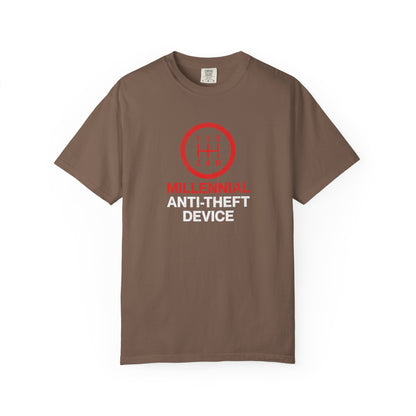 Millennial Anti-Theft Device T-Shirt, Quirky Design