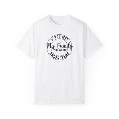 Funny Family Traits Unisex T-shirt, Humorous Cotton Tee, Gift for Him or Her, Casual Top, Comical Graphic Shirt - Quirkside Creations