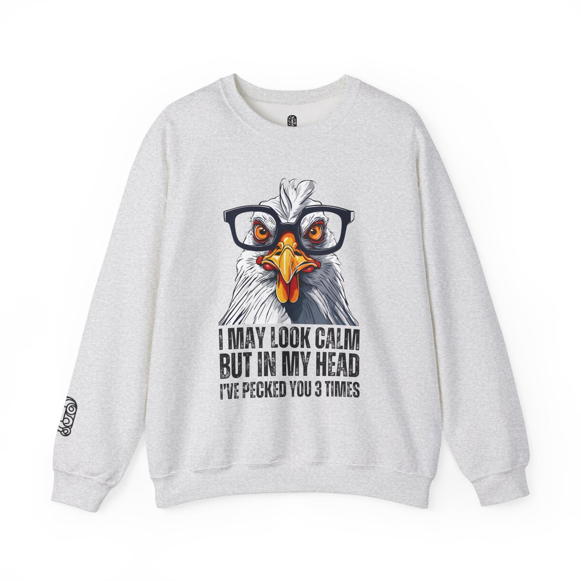 Funny Crazy Chicken Unisex Sweatshirt, Humorous Animal Confession Jumper, Comical Hen Pullover, Quirky Rooster Crew Neck Top, Laughable - Quirkside Creations