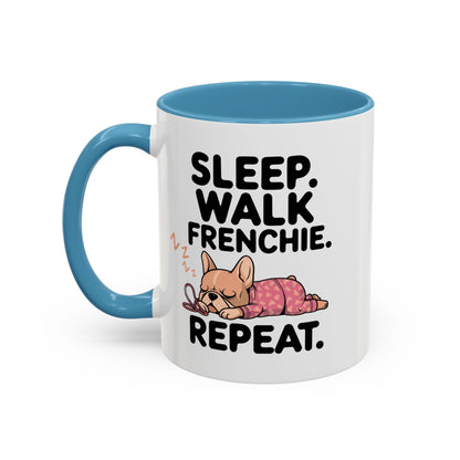 French Bulldog Coffee Mug with Cute Sleepy Design, Dog Lover Gift, Humorous Mug, Pet Owner Essentials, Frenchie Appreciation