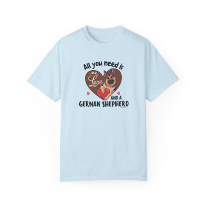 German Shepherd Dog Lover Unisex Garment-Dyed T-shirt, Parent Gift, Funny Dog Tee, Dog Mom Shirt, Gift for Dog Lovers