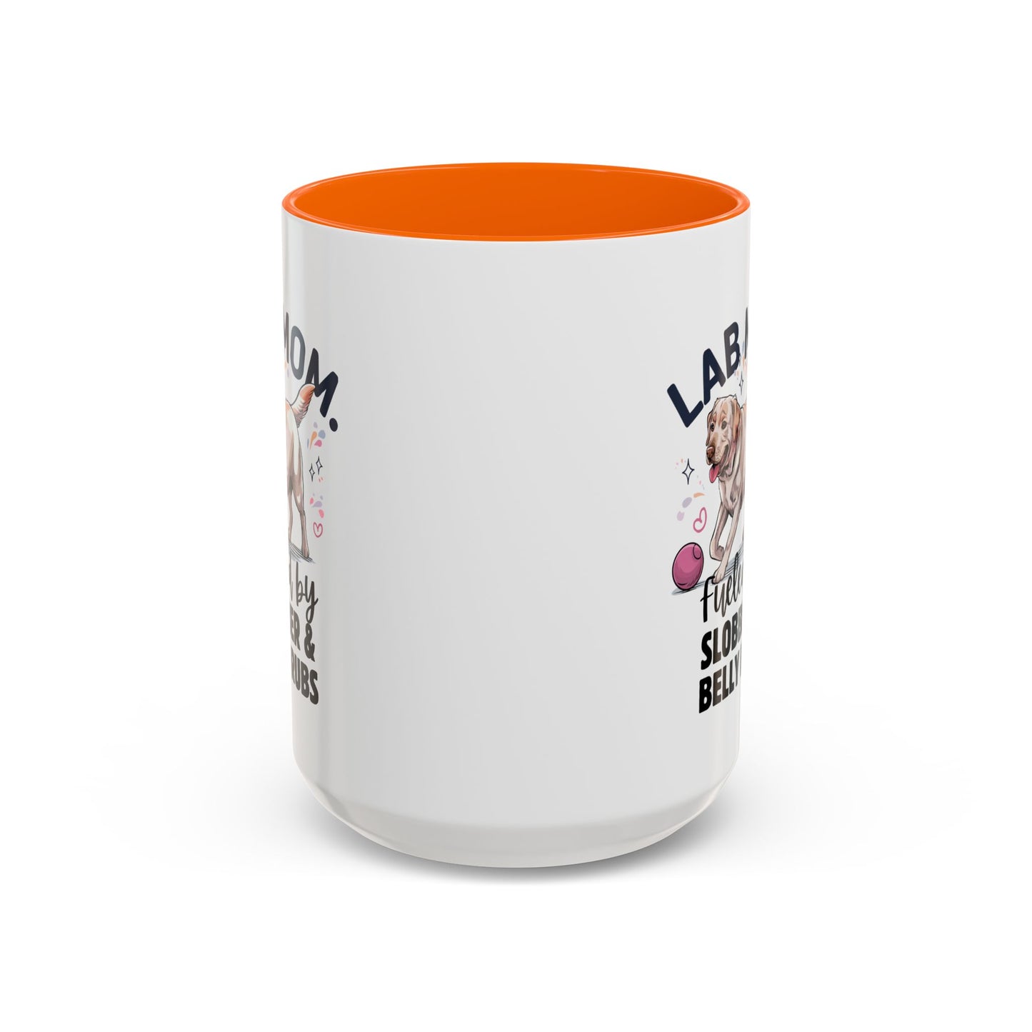 Lab Mom Coffee Mug - Fueled by Slobber & Belly Rubs, Dog Lover Gift, Pet Owner Coffee Cup, Personalized Dog Mom Mug, Cute Animal Mug
