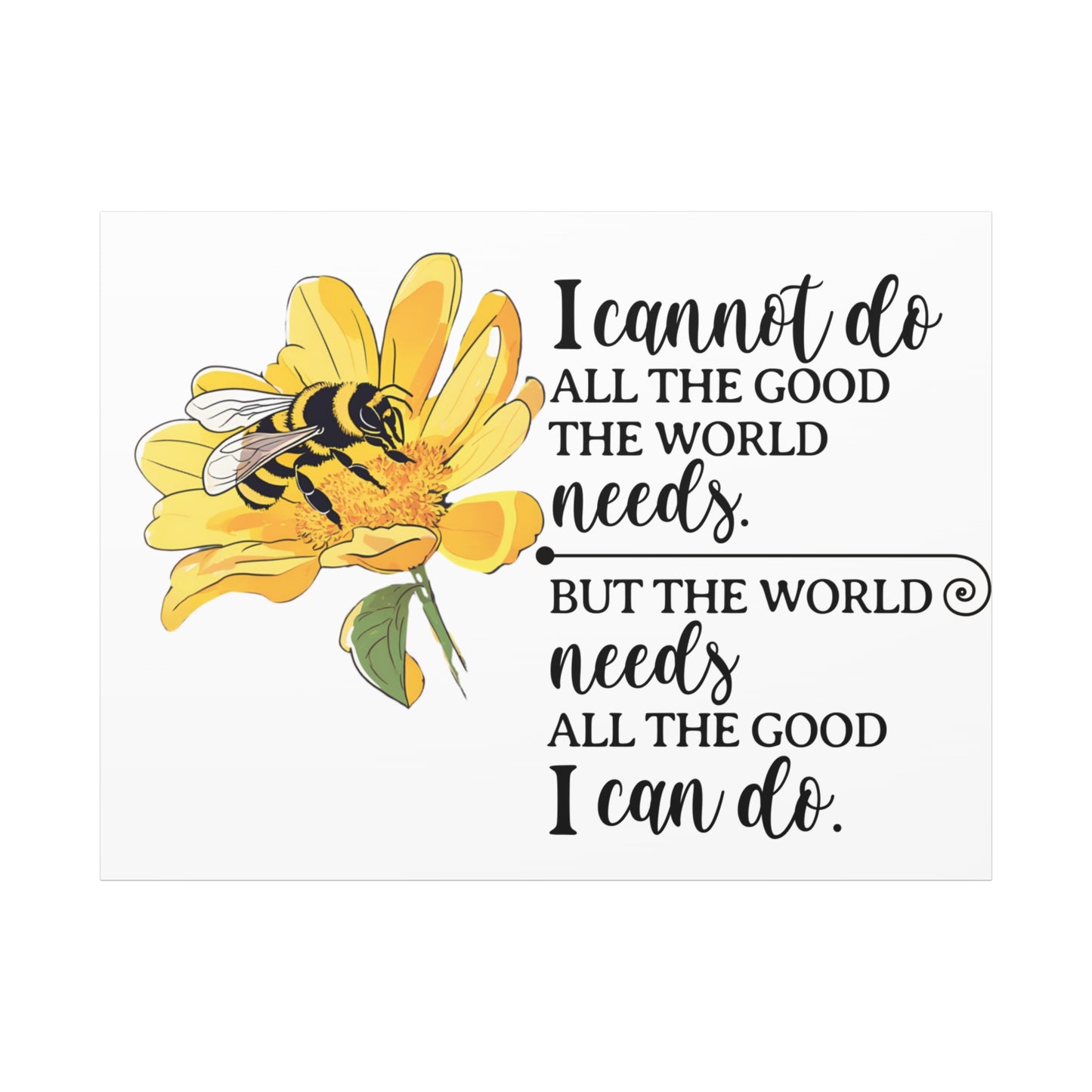 Inspirational Bee Art Canvas Print, Perfect for Home Decor, Gift for Nature Lovers, Empowering Quote Wall Art, Bee Lover Decor, [...]