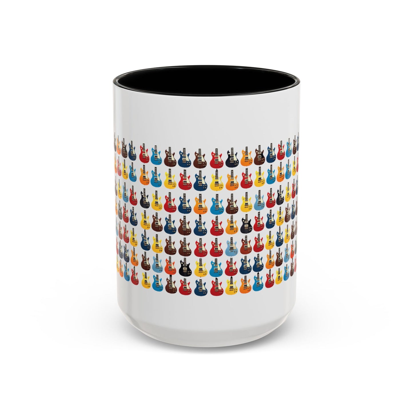Coffee Mug - Wall of Guitars Design - Music Lover Gift