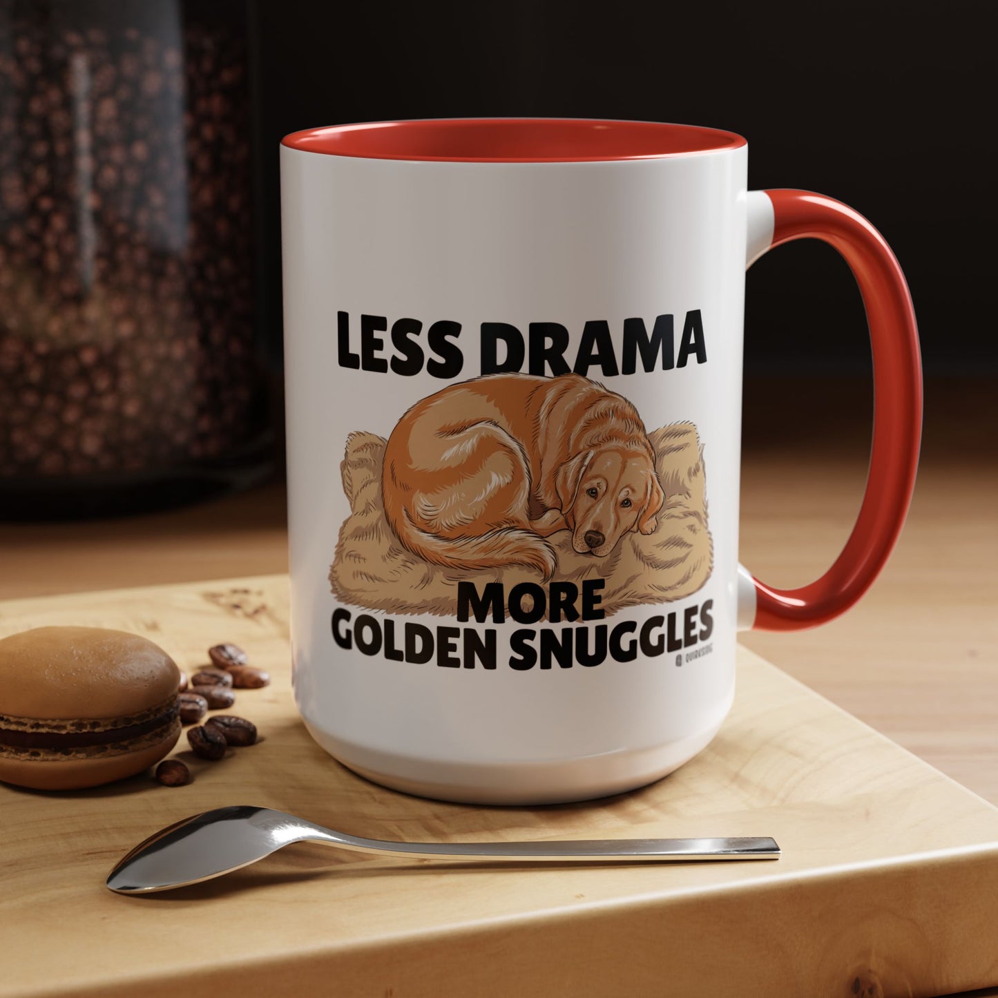 Golden Snuggles Coffee Mug - Less Drama More Snuggles, Dog Lover Gift, Perfect for Home, Funny Dog Mug, Pet Owner Treat