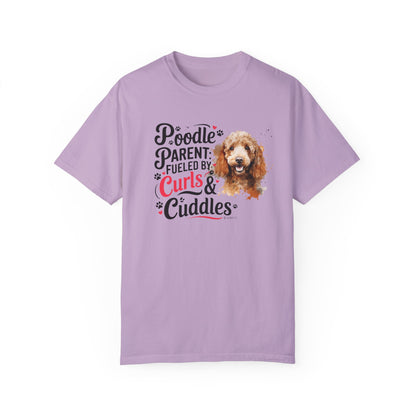 Poodle Lover T-shirt, Dog Owner Shirt, Cute Unisex Tee, Garment-Dyed Top, Dog Mom Dad Gift, Pet Lover Apparel, Animal Graphic Tee