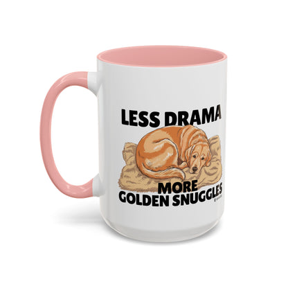 Golden Snuggles Coffee Mug - Less Drama More Snuggles, Dog Lover Gift, Perfect for Home, Funny Dog Mug, Pet Owner Treat