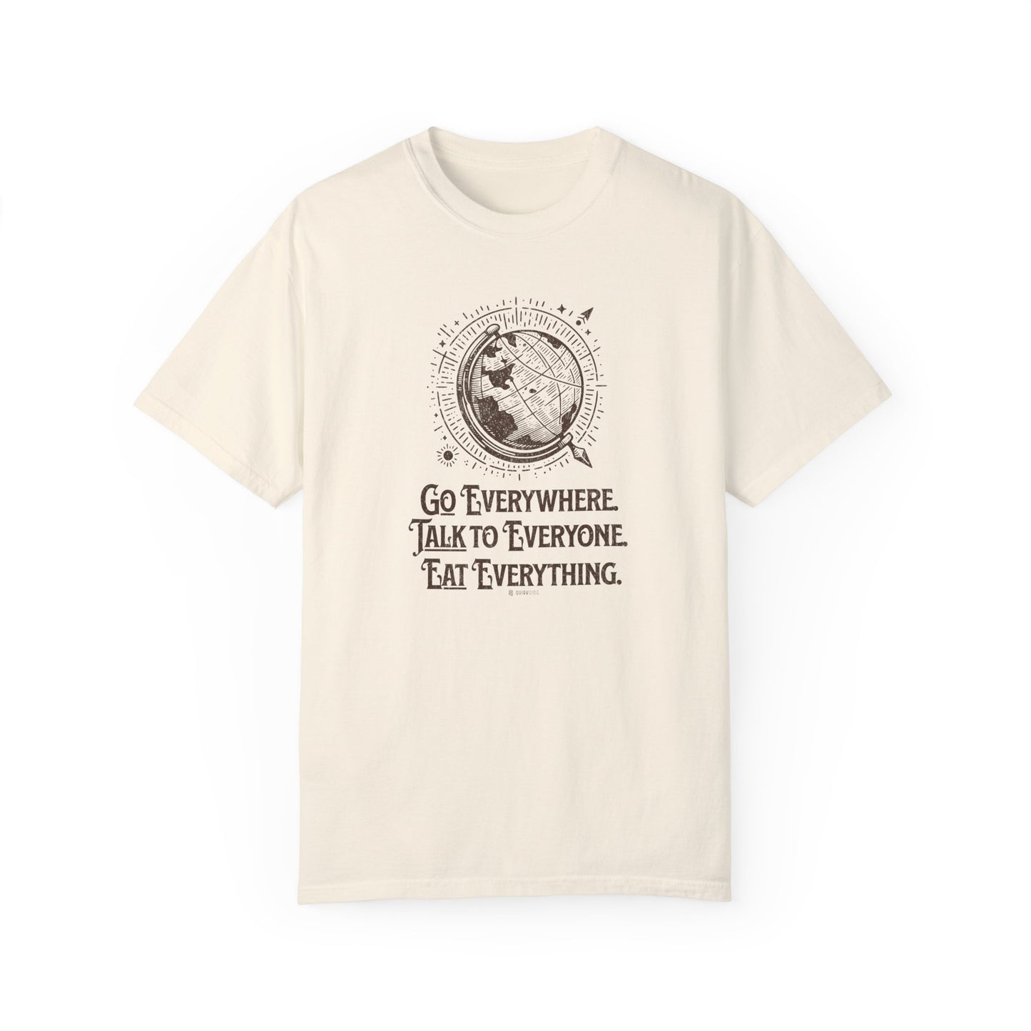 Traveler's Unisex Garment-Dyed T-shirt, Wanderlust Tee, Adventure Shirt, Travel Lover Top, Vacation Apparel