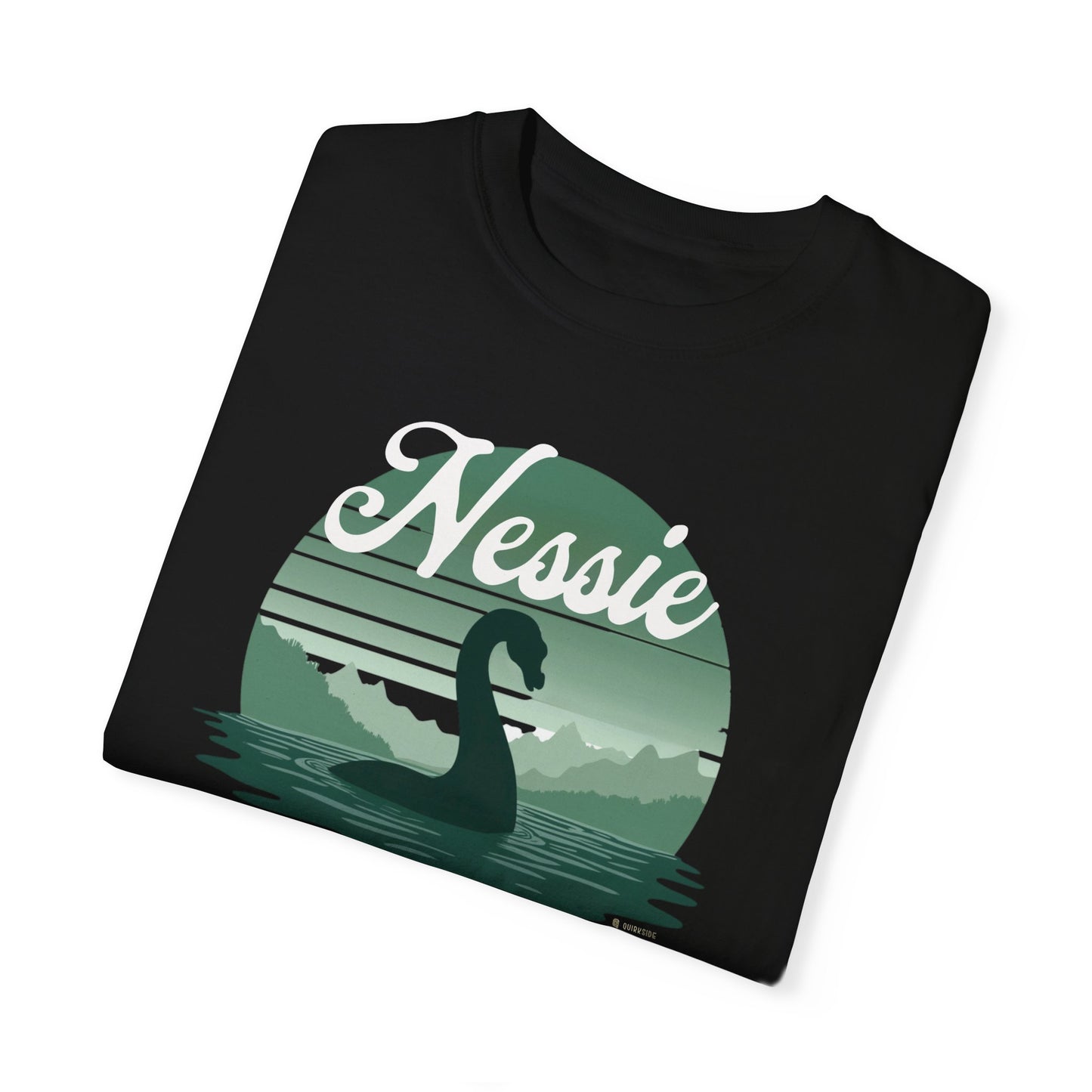 Nessie Believer Unisex Garment-Dyed T-shirt, Funny Loch Ness Tee, Cryptid Enthusiast Gift, Mythical Creature Top, Humorous Cryptid Shirt