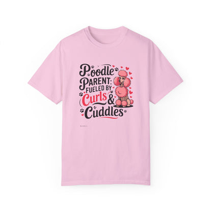 Poodle Lover T-shirt, Dog Owner Shirt, Cute Unisex Tee, Garment-Dyed Top, Dog Mom Dad Gift, Pet Lover Apparel, Animal Graphic Tee