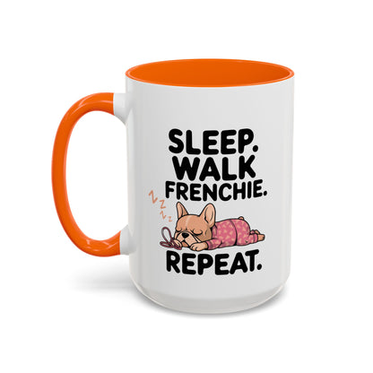 French Bulldog Coffee Mug with Cute Sleepy Design, Dog Lover Gift, Humorous Mug, Pet Owner Essentials, Frenchie Appreciation