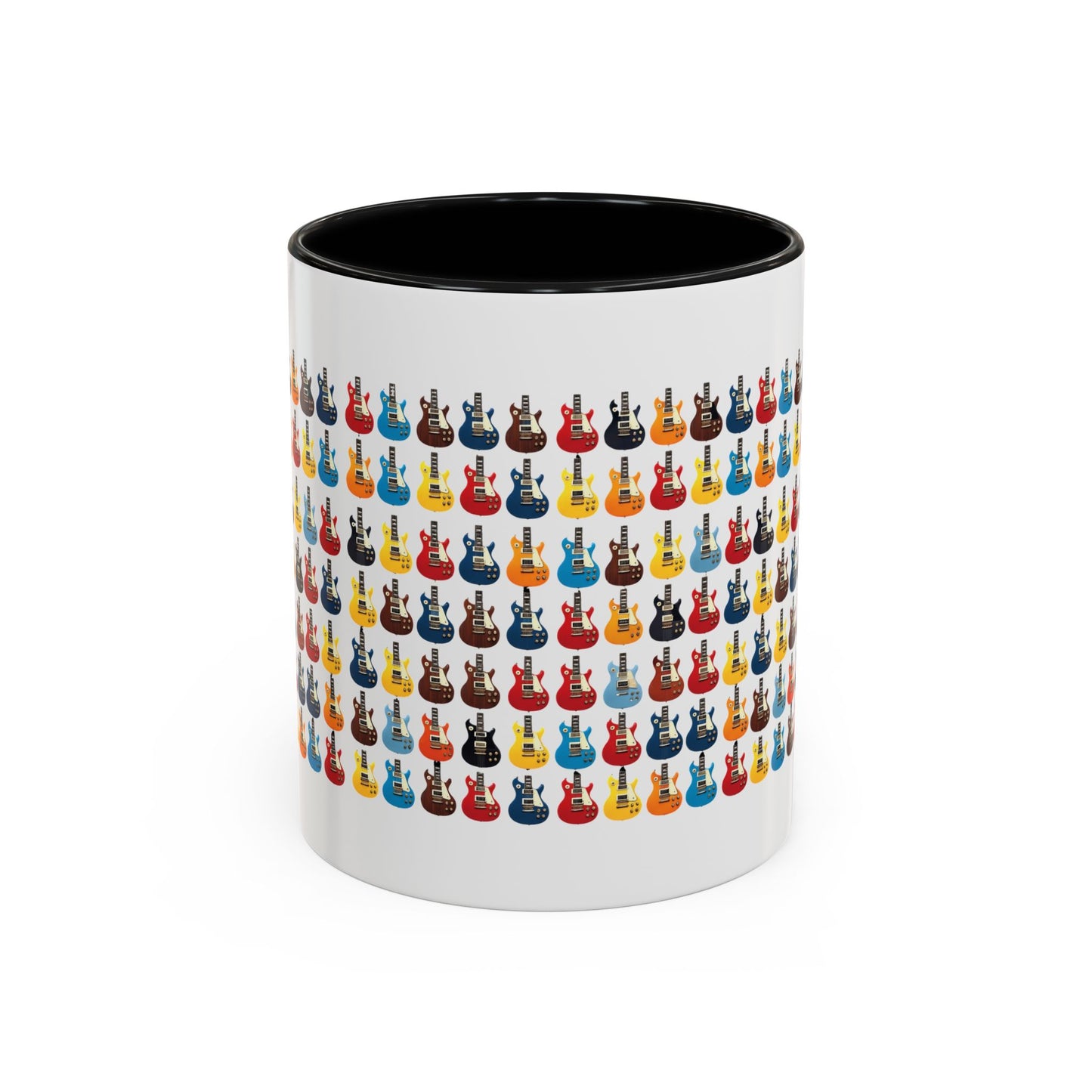 Coffee Mug - Wall of Guitars Design - Music Lover Gift