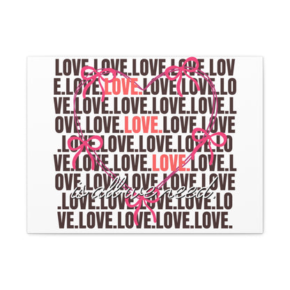 Love-Themed Canvas Art, Heart Wall Decor, Valentine's Gift, Romantic Home Decor, Engagement Present