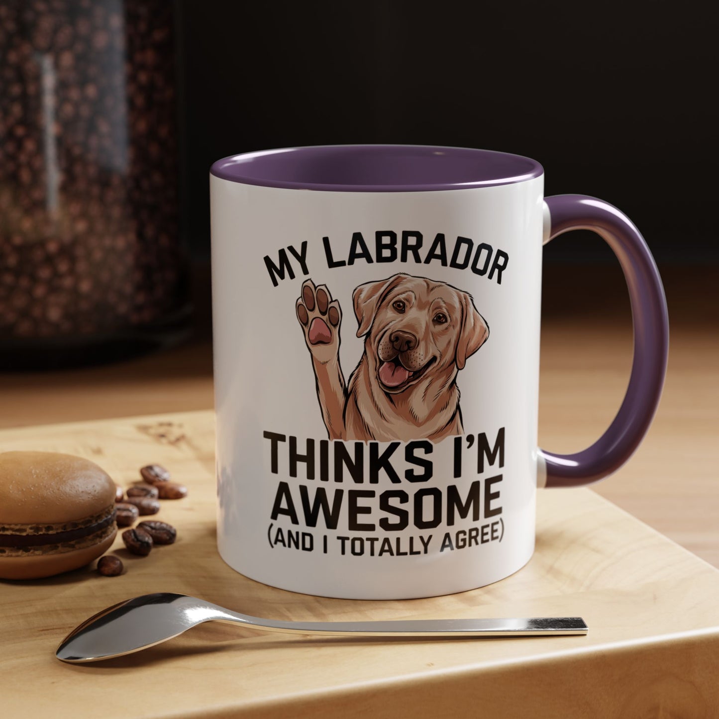 Labrador Coffee Mug – My Labrador Thinks I'm Awesome (Unique Gift for Dog Lovers, Pet Owners, Fun Coffee Cup)
