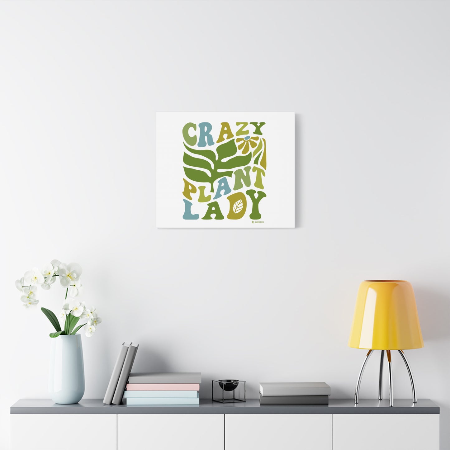 Matte Canvas Art - Crazy Plant Lady Wall Decor, Indoor Plant Lover Gift, Boho Home Accessories, Greenery Wall Art, Housewarming Present
