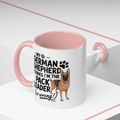 Funny German Shepherd Coffee Mug, Dog Lover Gift, Pet Owner Mug, Pack Leader Humor, 11oz, 15oz