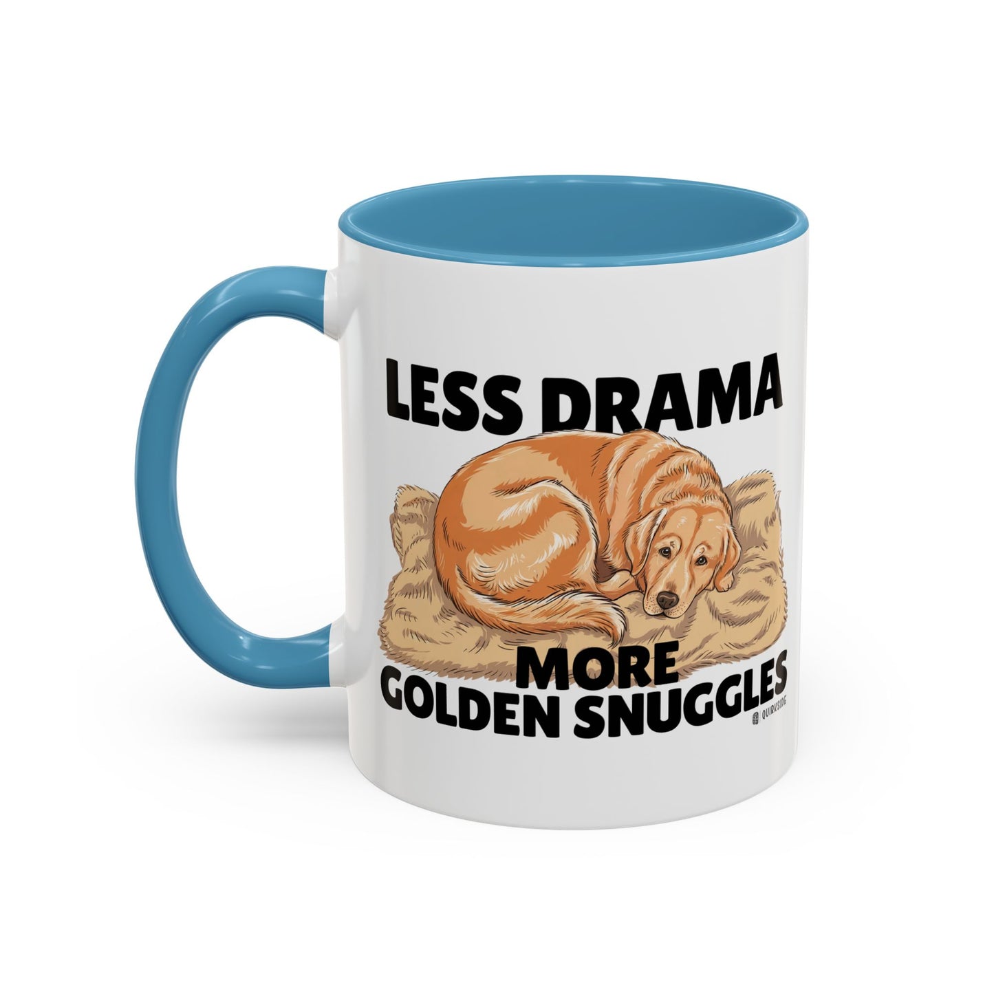 Golden Snuggles Coffee Mug - Less Drama More Snuggles, Dog Lover Gift, Perfect for Home, Funny Dog Mug, Pet Owner Treat