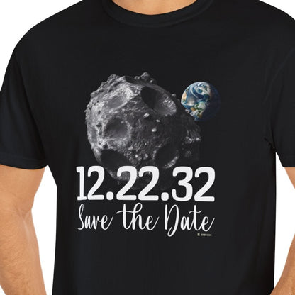 Asteroid Apocalypse Unisex T-shirt, Funny Space Shirt, Quirky Astronomical Tee, Armageddon Top, Unique Astronomy Clothing