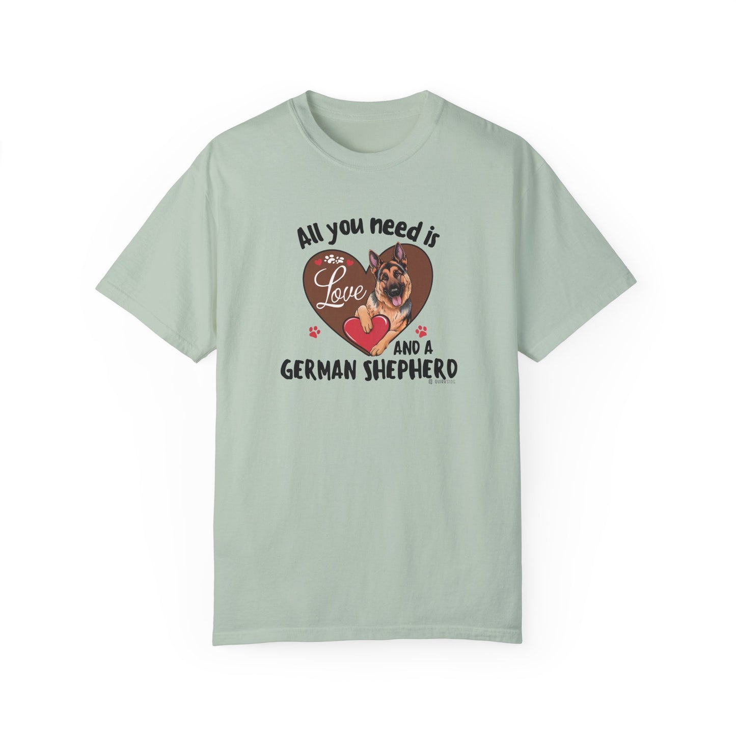 German Shepherd Dog Lover Unisex Garment-Dyed T-shirt, Parent Gift, Funny Dog Tee, Dog Mom Shirt, Gift for Dog Lovers