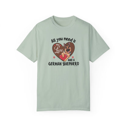 German Shepherd Dog Lover Unisex Garment-Dyed T-shirt, Parent Gift, Funny Dog Tee, Dog Mom Shirt, Gift for Dog Lovers