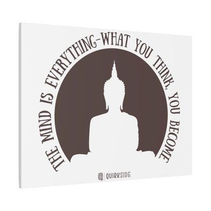 Mindfulness Buddha Canvas Art, Inspirational Wall Decor, Meditation Quote Print, Zen Home Decor, Gift for Yogis and Mindfulness Lovers