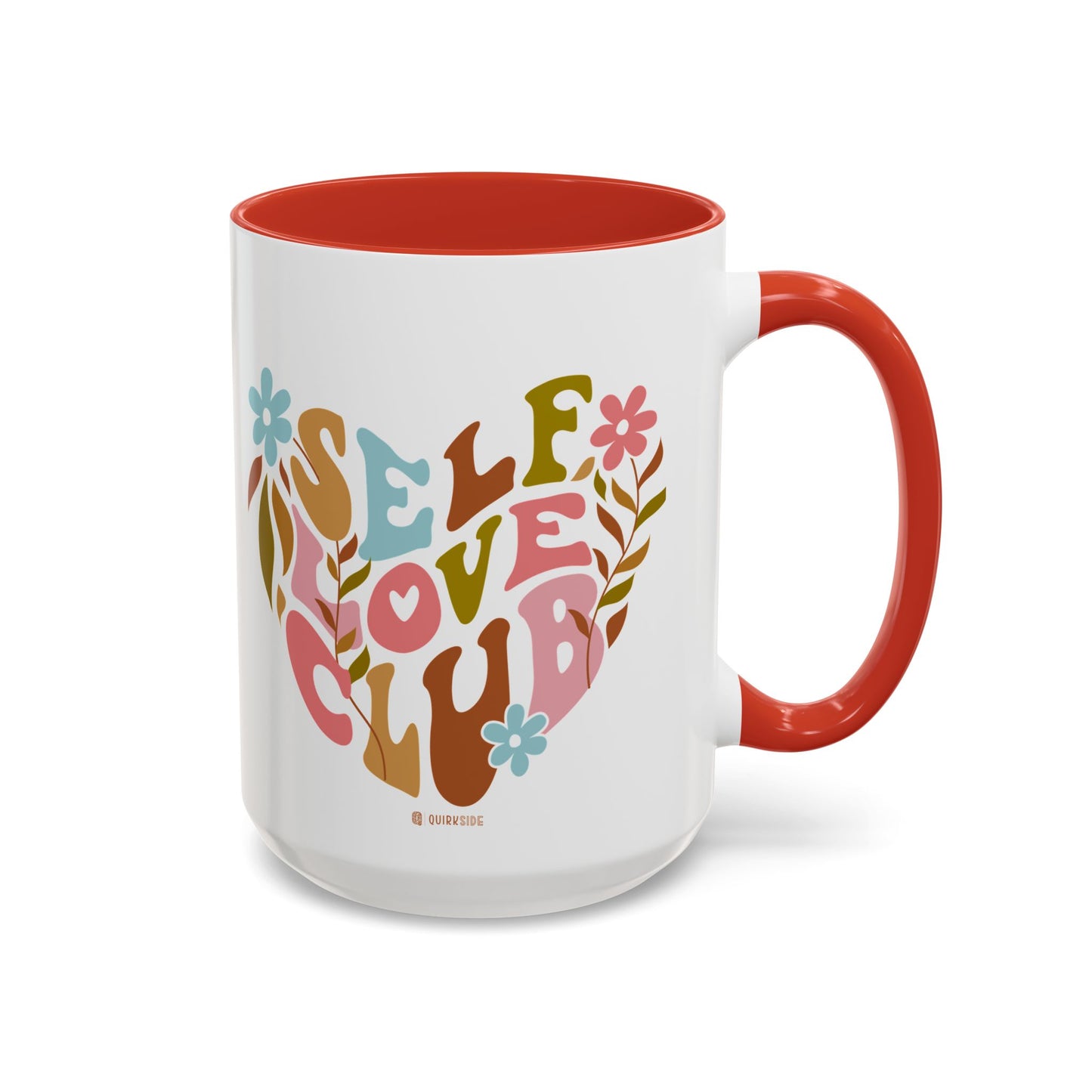 Self Love Club Coffee Mug - Empowering Floral Design, Great for Gifts, Self-Care, Friends, Motivational Mugs