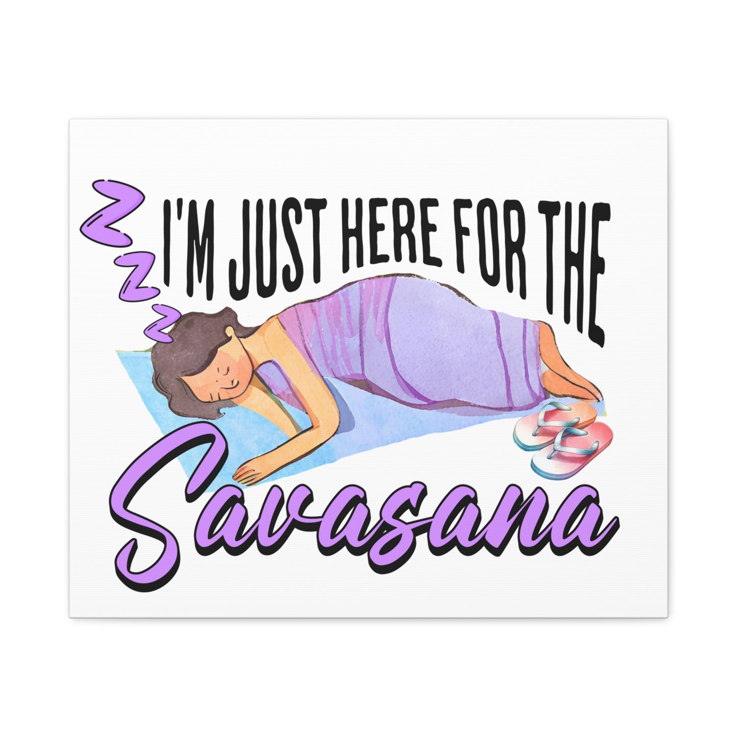 Savasana Wall Art, Yoga Decor, Relaxation Canvas, Mindfulness Gift, Bedroom Art, Unique Yoga Print, Meditation Decor