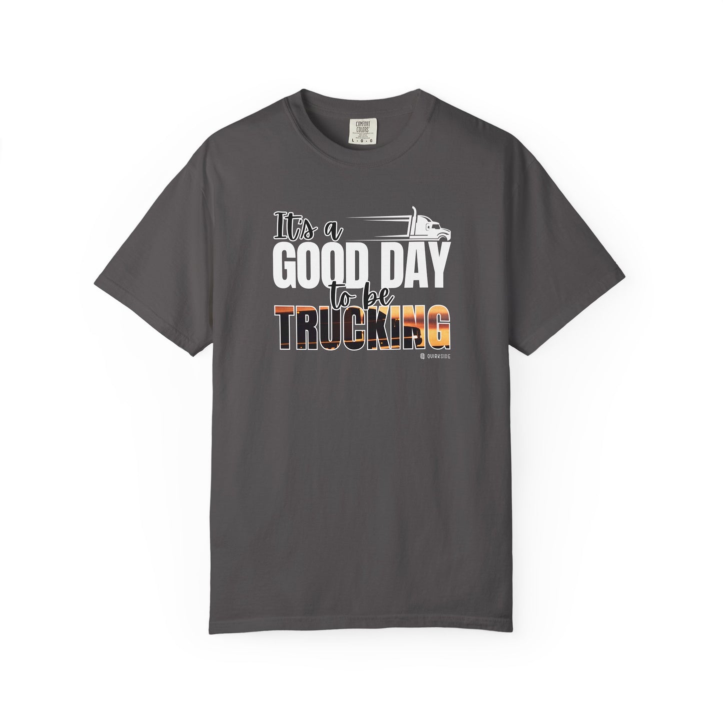 Trucking T-shirt, Truckers Tee, Highway Driver Shirt, On The Road Top, Unisex Tee, Comfortable Garment-Dyed Shirt