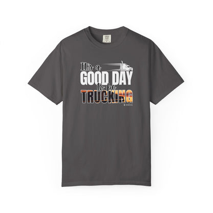 Trucking T-shirt, Truckers Tee, Highway Driver Shirt, On The Road Top, Unisex Tee, Comfortable Garment-Dyed Shirt