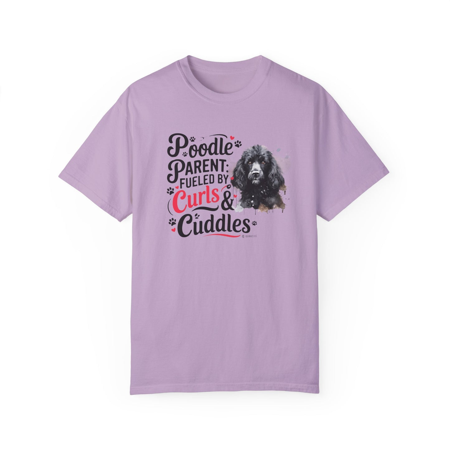 Poodle Lover T-shirt, Dog Owner Shirt, Cute Unisex Tee, Garment-Dyed Top, Dog Mom Dad Gift, Pet Lover Apparel, Animal Graphic Tee