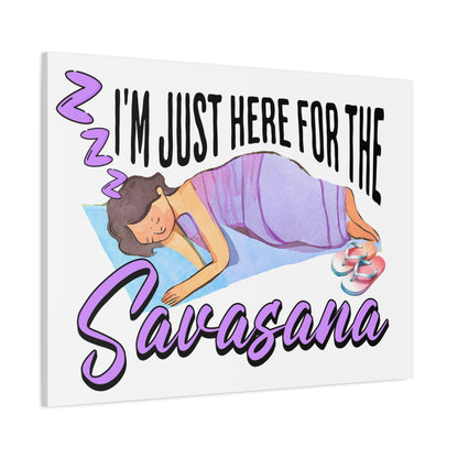 Savasana Wall Art, Yoga Decor, Relaxation Canvas, Mindfulness Gift, Bedroom Art, Unique Yoga Print, Meditation Decor