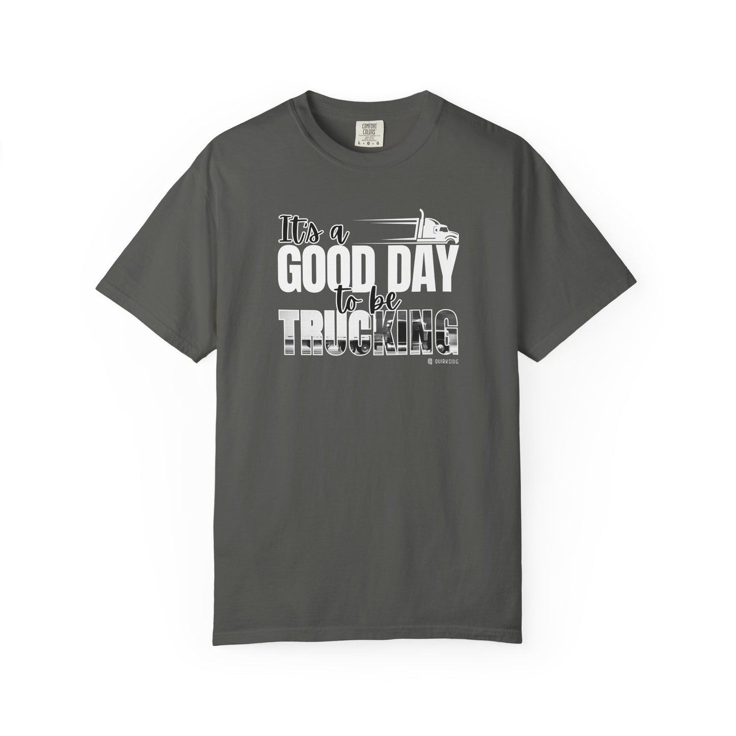 Trucking T-shirt, Truckers Tee, Highway Driver Shirt, On The Road Top, Unisex Tee, Comfortable Garment-Dyed Shirt
